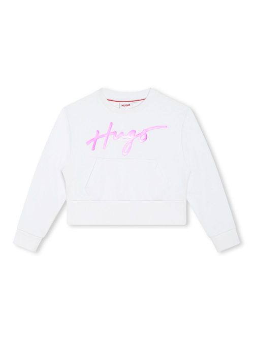 Logo-print cotton-blend sweatshirt - White