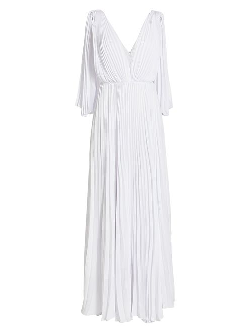 Women's La Capa Plissé Maxi Dress - White