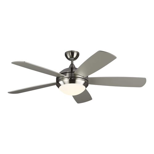 LED Discus Smart 52" Indoor Ceiling Fan in Brushed Stee
