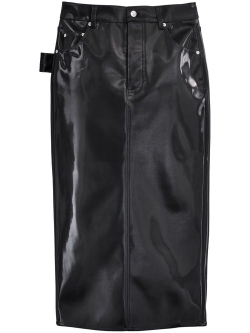 Reflective midi skirt - Black