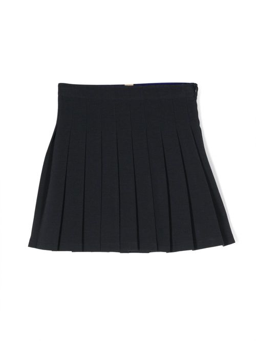 Pleated high-waist miniskirt - Blue