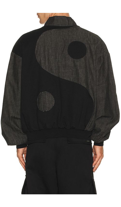 UPRISERS UPRS Yin Yang Bomber Jacket in Black. S. Also in L, M, XL/1X