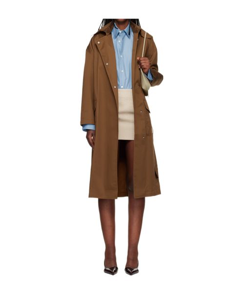 Belted trench coat