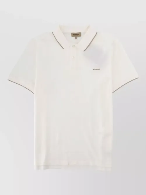 Woolrich - short sleeve polo collar men's top