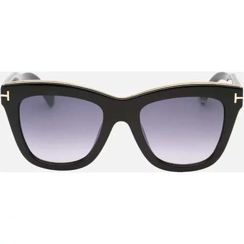 Women's Tom Ford Smoke Mirror Lens Shiny Black Sunglasses - Size: ONE size