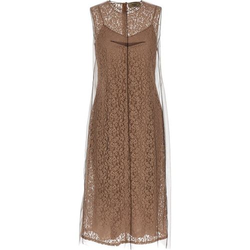 green emerald velvet dress Fendi Sleeveless Fringe Dress main image 0