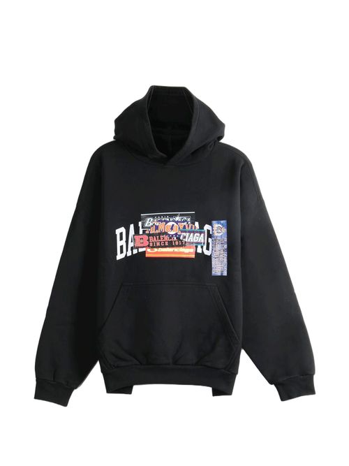 Logo-Print Cotton Hoodie for Men