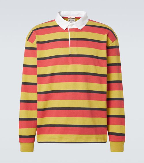 Rec striped cotton polo shirt
