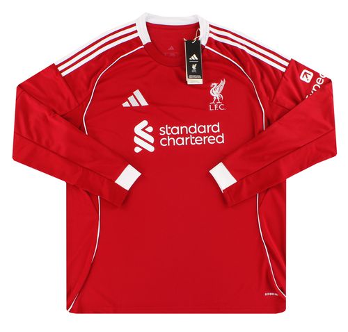 2025-26 Liverpool adidas Home Shirt L/S *BNIB* - Liverpool / BNIB
