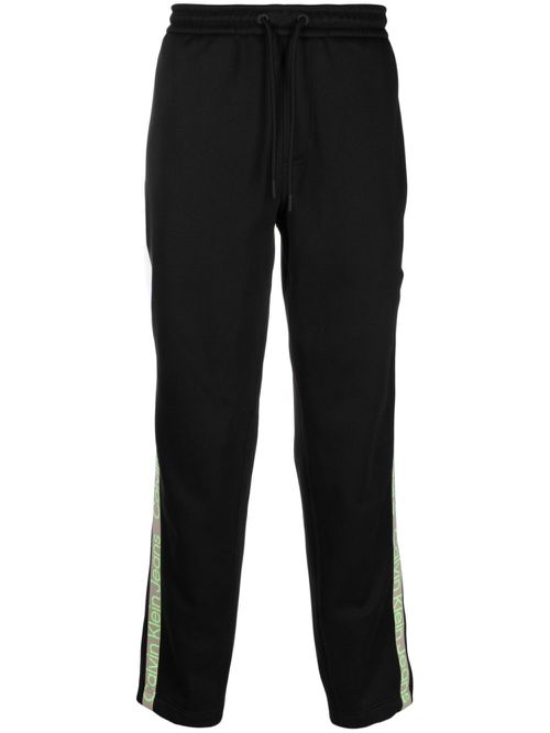 Logo-tape jersey track pants - Black