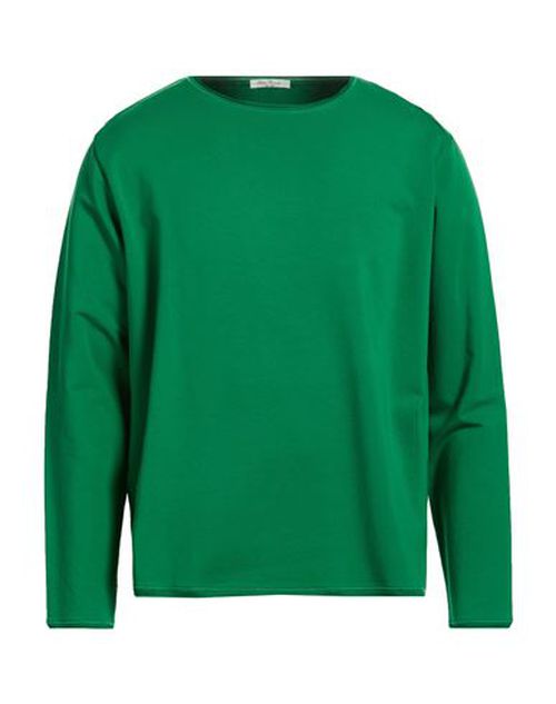 Man Sweatshirt Emerald green Size L Cotton, Elastane