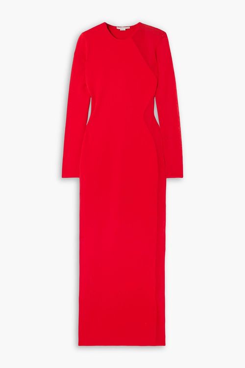 Miracle paneled knitted midi dress - Red - XXS
