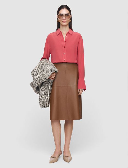 Joe Crepe de Chine Silk Blouse - 38