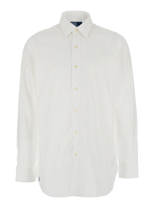 Pony Embroidered Shirt — White