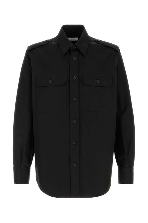 Cotton Military Shirt — Black