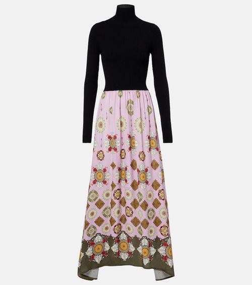 Lunaria Foulard printed maxi dress