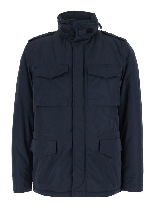 Tech Fabric Jacket — Blue