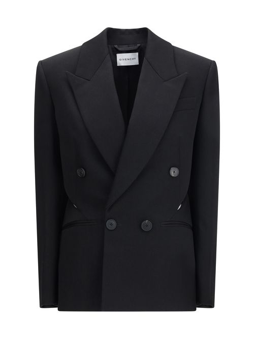 Cut-Out Design Blazer — Black