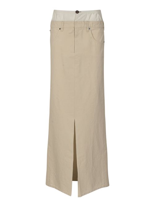 Buttoned Long Skirt