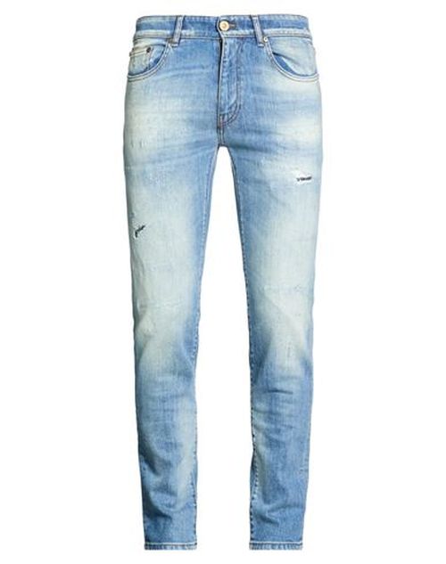 Man Jeans Blue Size 32 Cotton, Elastane