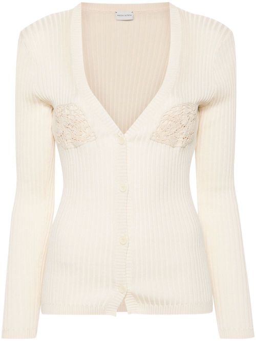 Crochet-bra cardigan - Neutrals