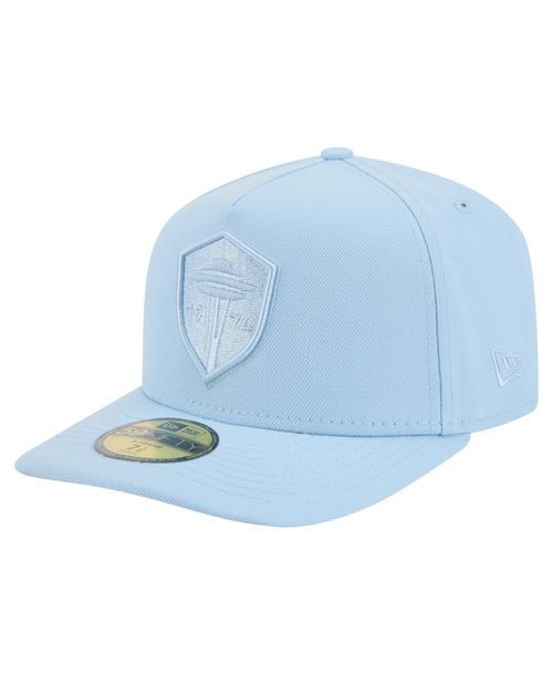 Men's Light Blue Seattle Sounders Fc Color Pack A-Frame 59FIFTY Fitted Hat - Light Blue