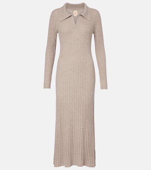 Knitted cashmere polo dress