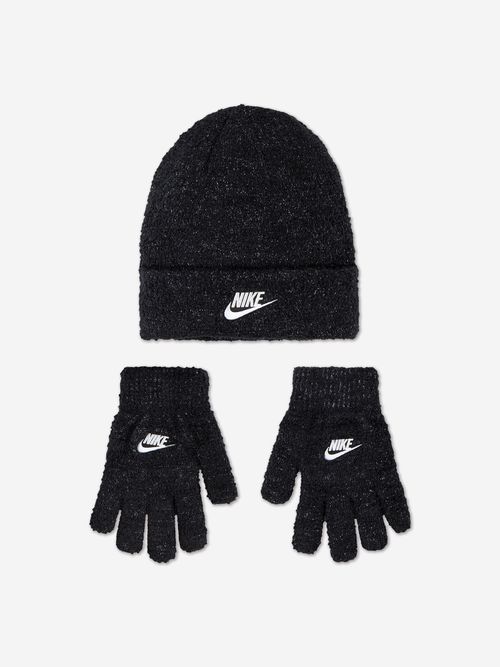 Girls Twinkle Cozy Apex Beanie and Glove Set in Black
