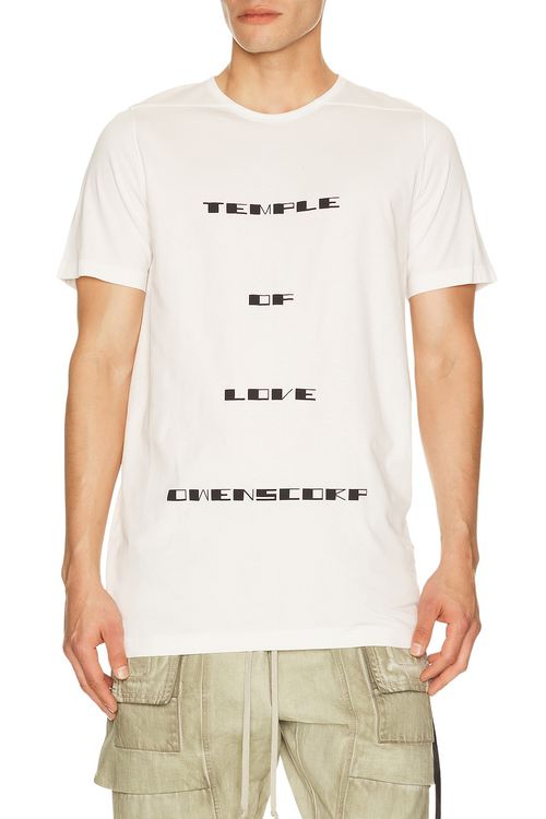 DRKSHDW by Rick Owens Temple of Love Owenscorp Graphic Level T in Milk & Black - White. L also in M, S, XL/1X
