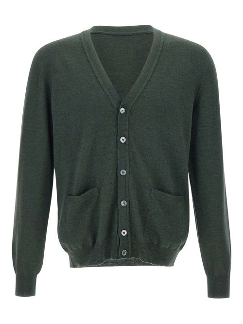 Merino cardigan - Green
