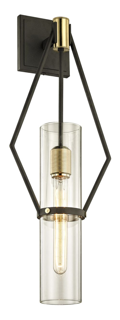 Troy Raef 26" Wall Sconce in Textured Bronze Brushed Bra