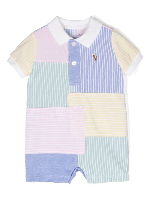 Patchwork cotton shorties - Blue