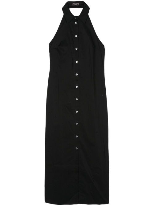 Rhinestone-embellished maxi dress - Black