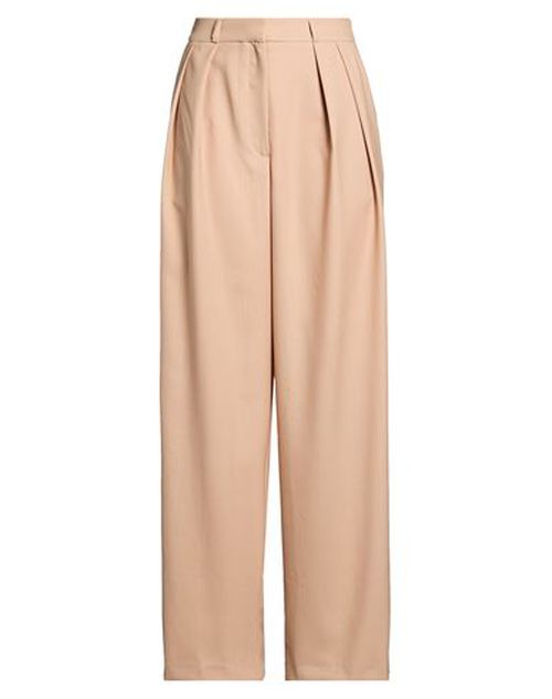 Woman Pants Beige Size M Polyester, Virgin Wool