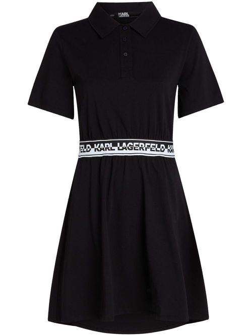 Logo-tape cotton minidress - Black