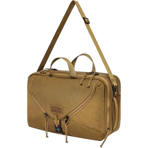 Mystery Ranch 3 Way 18 Expandable Briefcase – Convertible Design with 15” Padded Laptop Sleeve – Buckskin