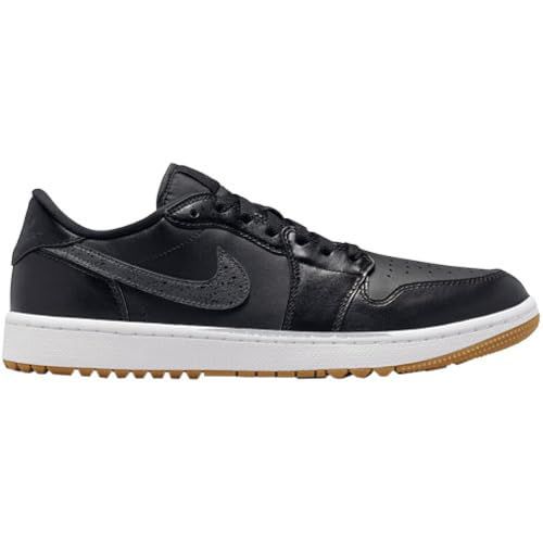 Air Jordan 1 Low G Golf Shoes (DD9315-005, Black/Gum Medium Brown/White/Anthracite)