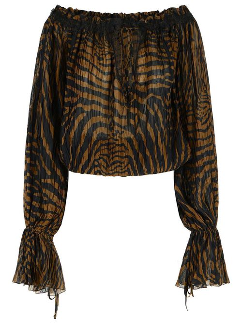 Brown Viscose Blouse