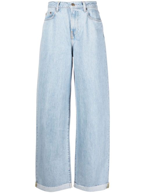 High-waist wide-leg jeans - Blue