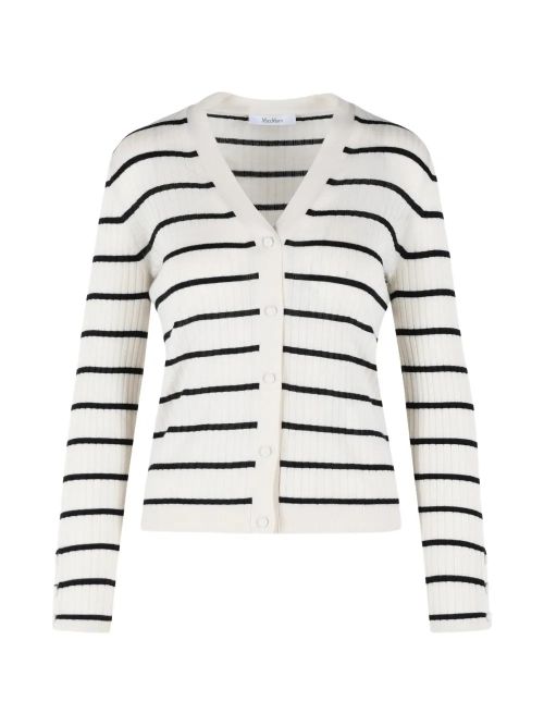 Slim Fit Cashmere-Silk Sweater with Wide V-Neckline
