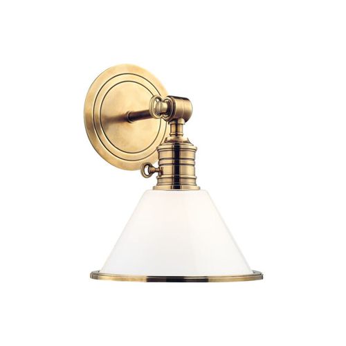 Hudson Valley Garden City 11" Wall Sconce in Aged Brass - 8331-AGB