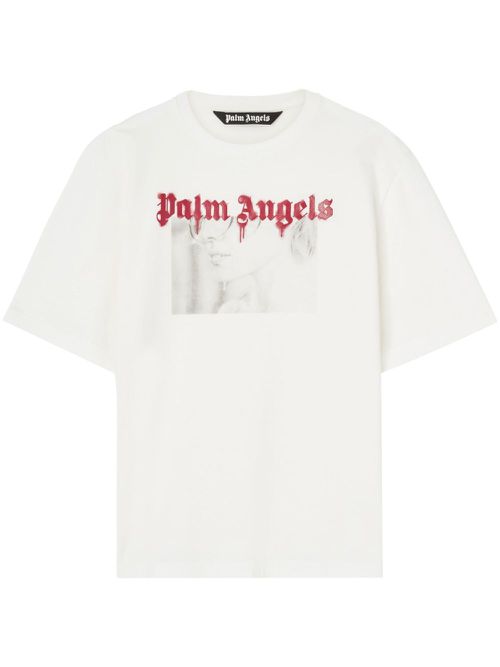 Portrait Pencil cotton T-shirt - White