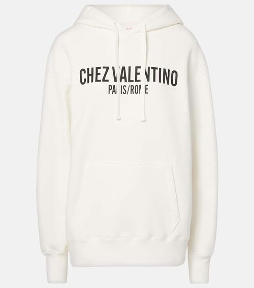Valentino Printed cotton jersey hoodie