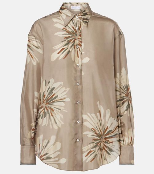 Floral silk shirt
