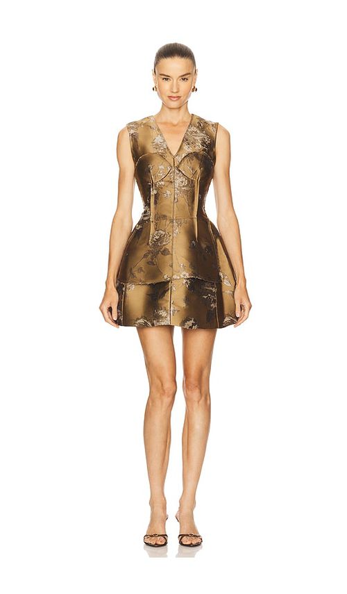 Simkhai minivestido brynelle en color bronce metálico 8 también , 10, 2