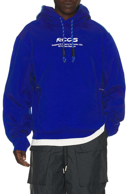 RC Outdoor Supply Script Hoodie in Cobalt - Royal. M also in L, S, XL/1X