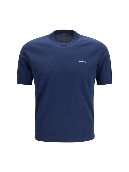 Logo-Embroidered Cotton Crew T-Shirt — Navy