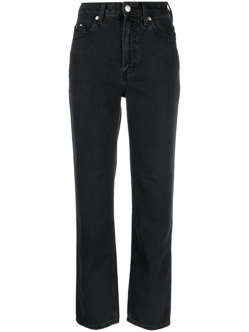 High-rise straight jeans - Black