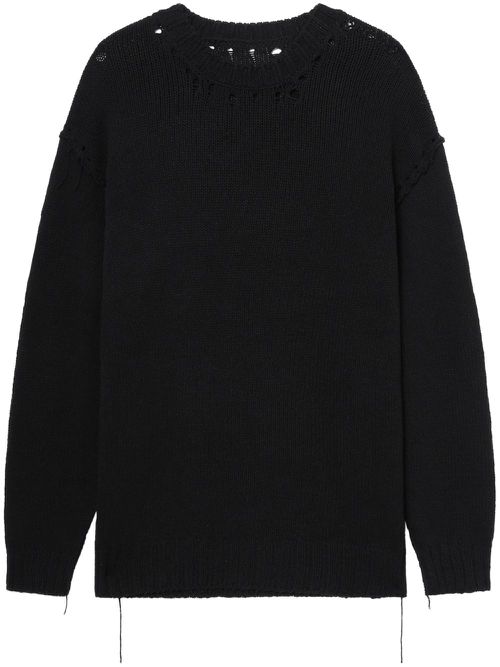 Broad-stitch sweater - Black