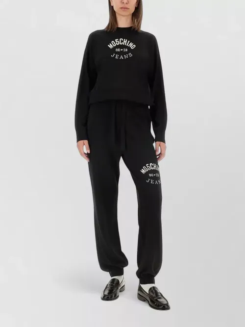Moschino - knit logo crew neck oversize sweater
